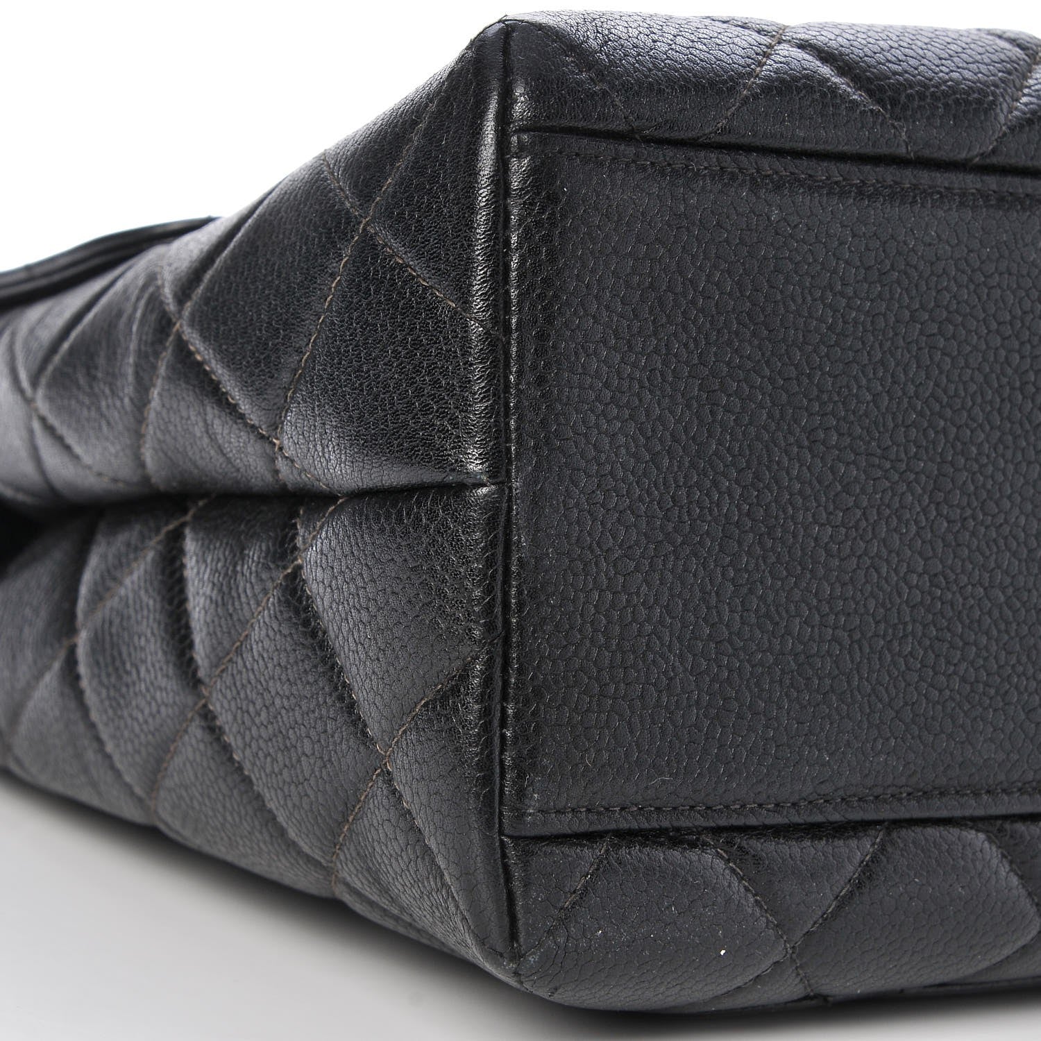 Chanel Caviar Quilted Jumbo Kelly Flap Black 11 of 12