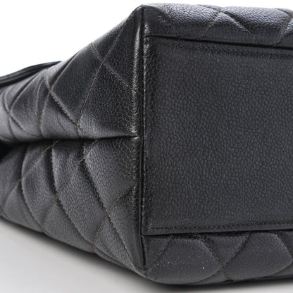 Chanel Caviar Quilted Jumbo Kelly Flap Black 11 of 12