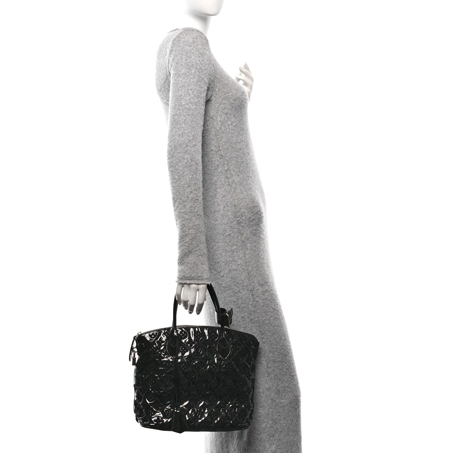 Louis Vuitton Patent Lambskin Fascination Lockit Black 2 of 12
