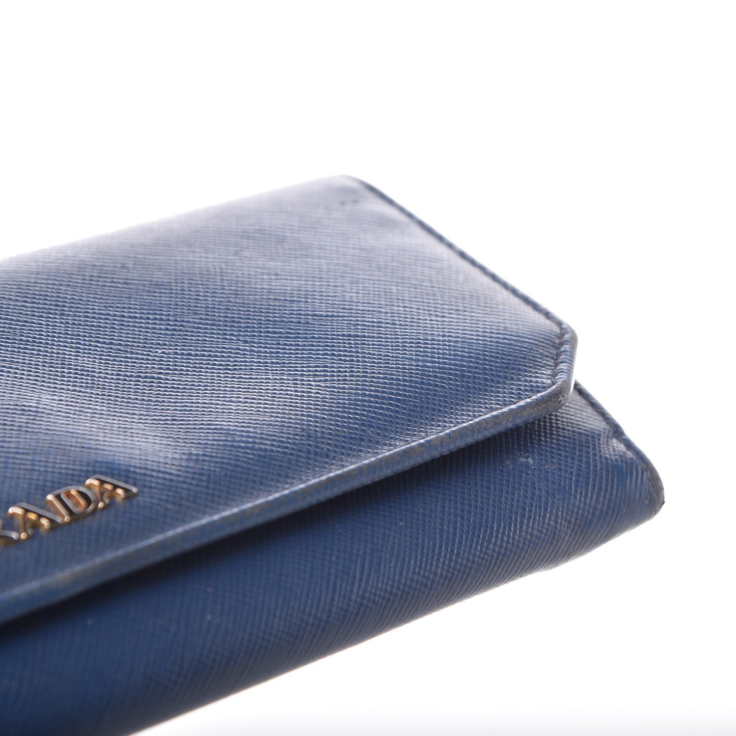 Saffiano Corner Continental Flap Wallet Bluette Cobalto