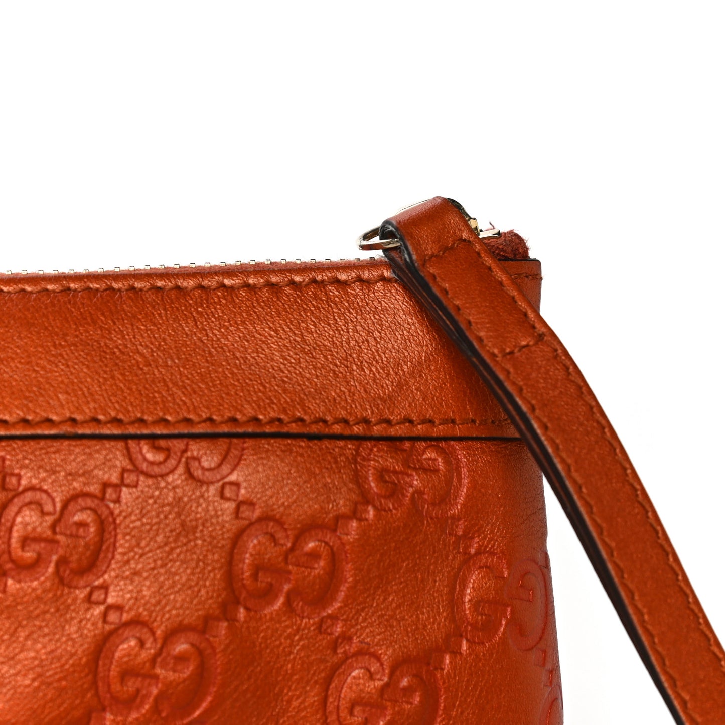 Guccissima Heart Wristlet Orange