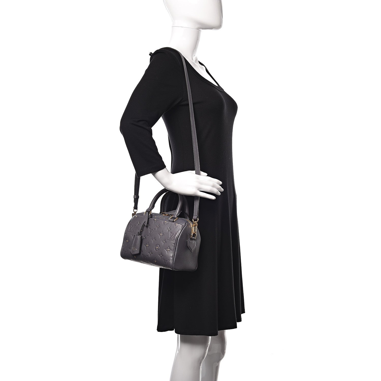 Louis Vuitton Empreinte Studded Speedy Bandouliere 20 Gris Silver 2 of 12