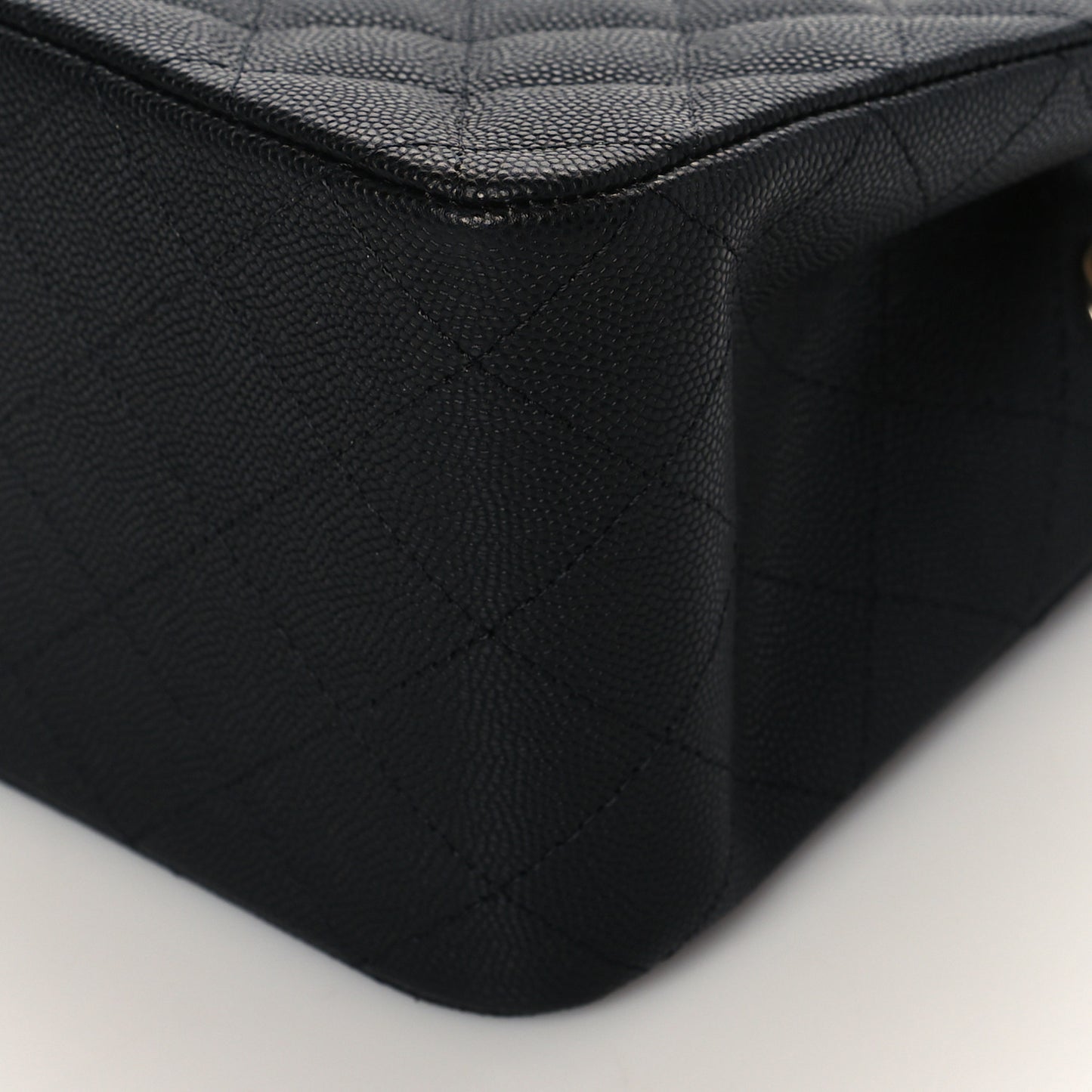Caviar Quilted Mini Bucket Bag Black