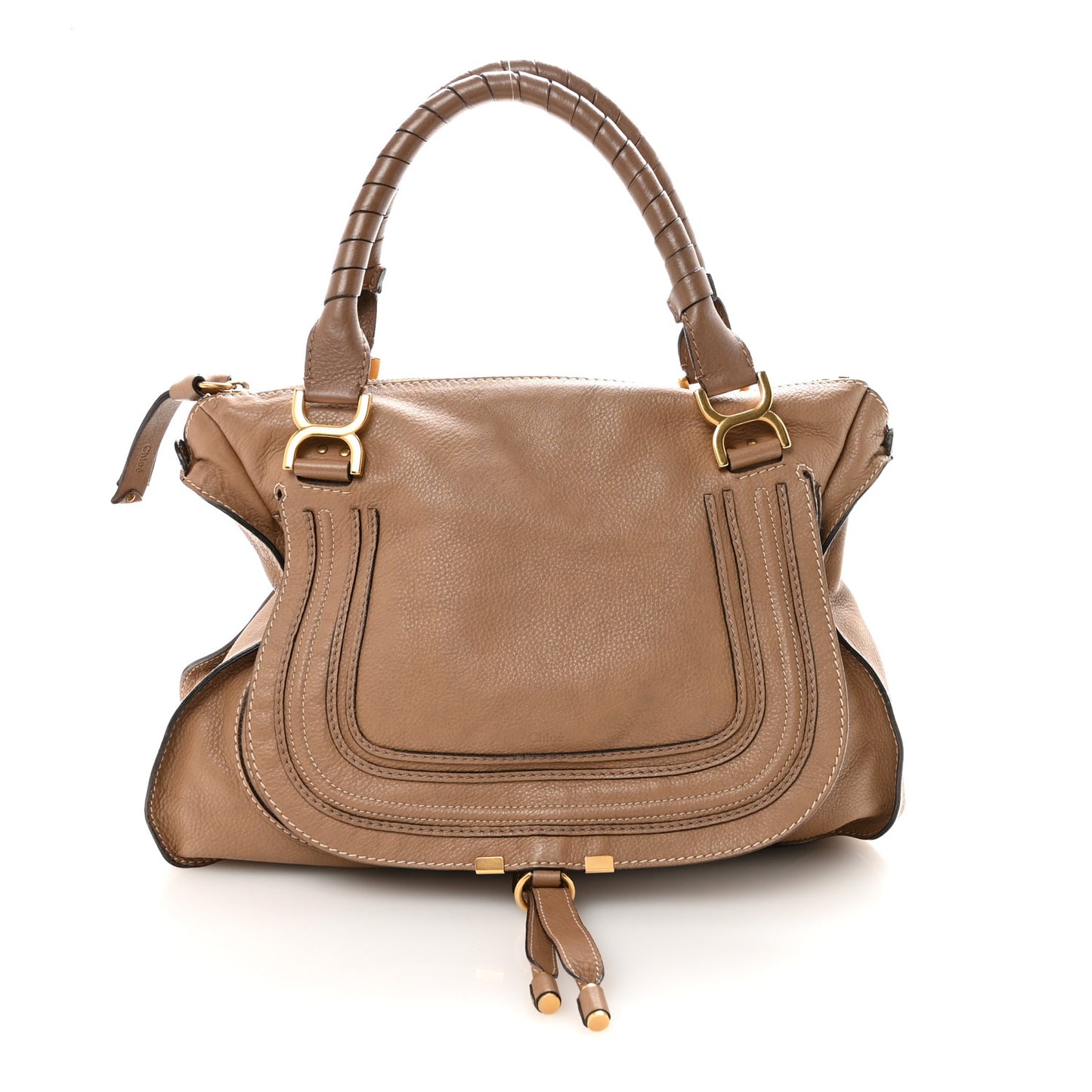 Calfskin Large Marcie Satchel Nut