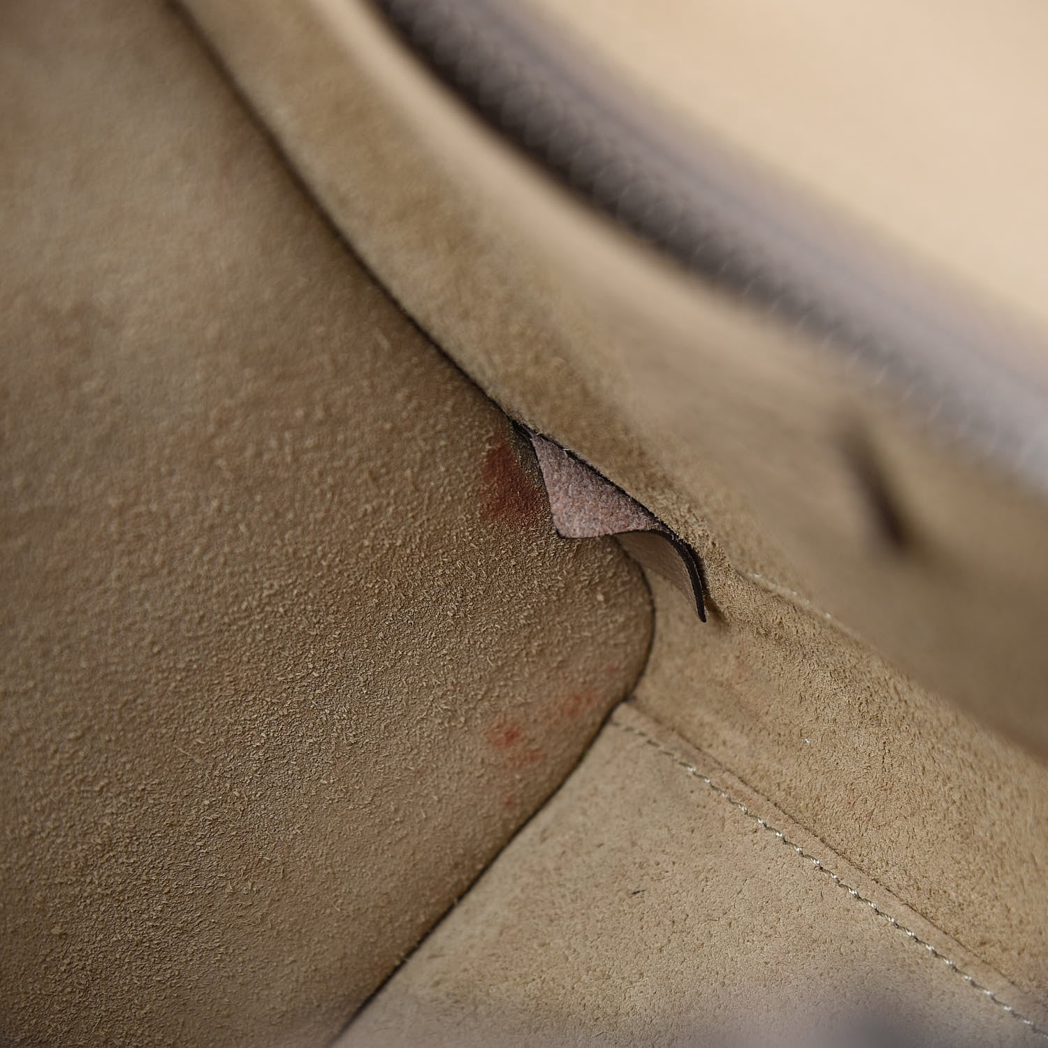 Celine Drummed Calfskin Nano Luggage Dune 8 of 13