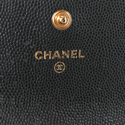Chanel Caviar Quilted Large Boy Gusset Flap Wallet Black 8 of 13