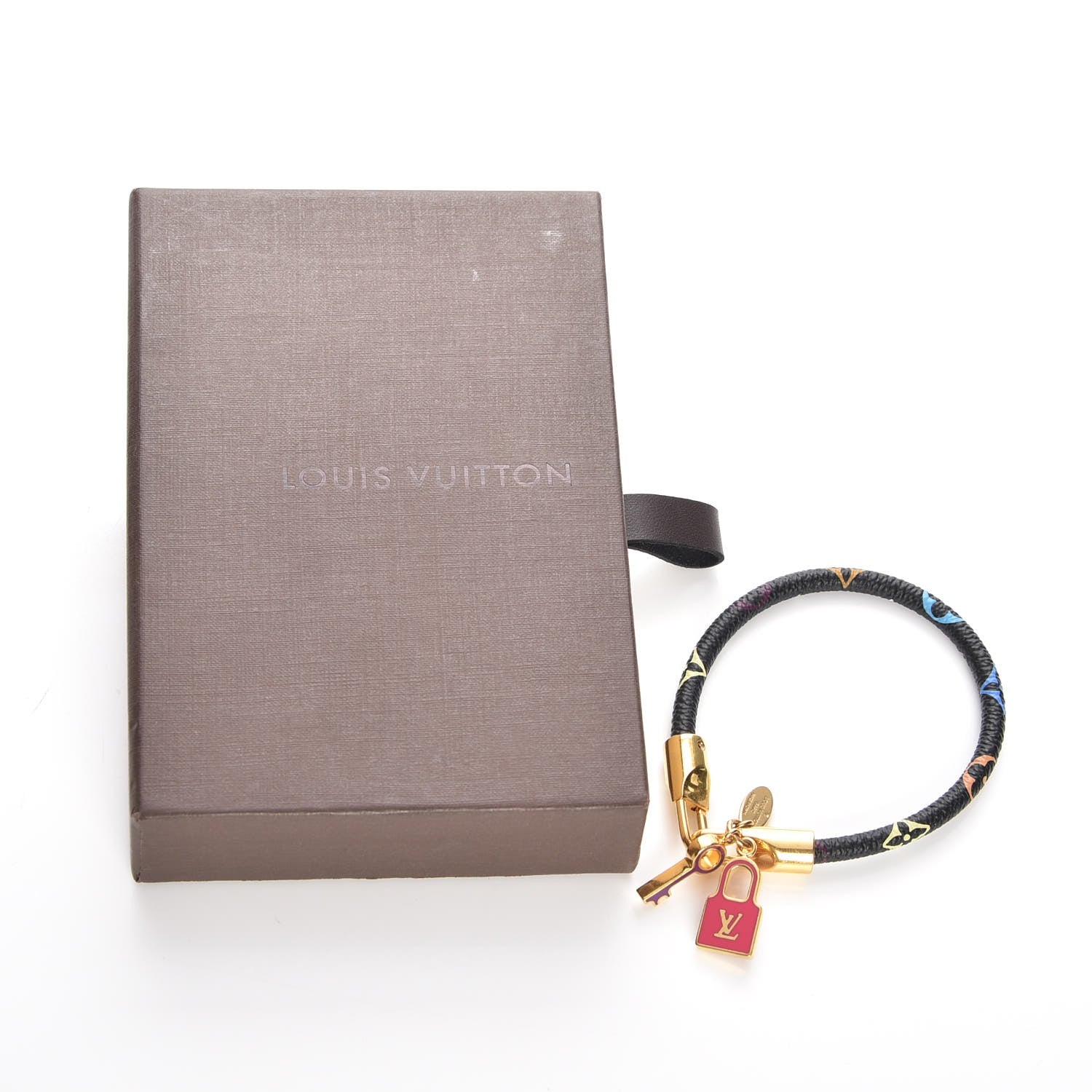 Louis Vuitton Monogram Multicolor Luck It Bracelet 19 Black 5 of 5