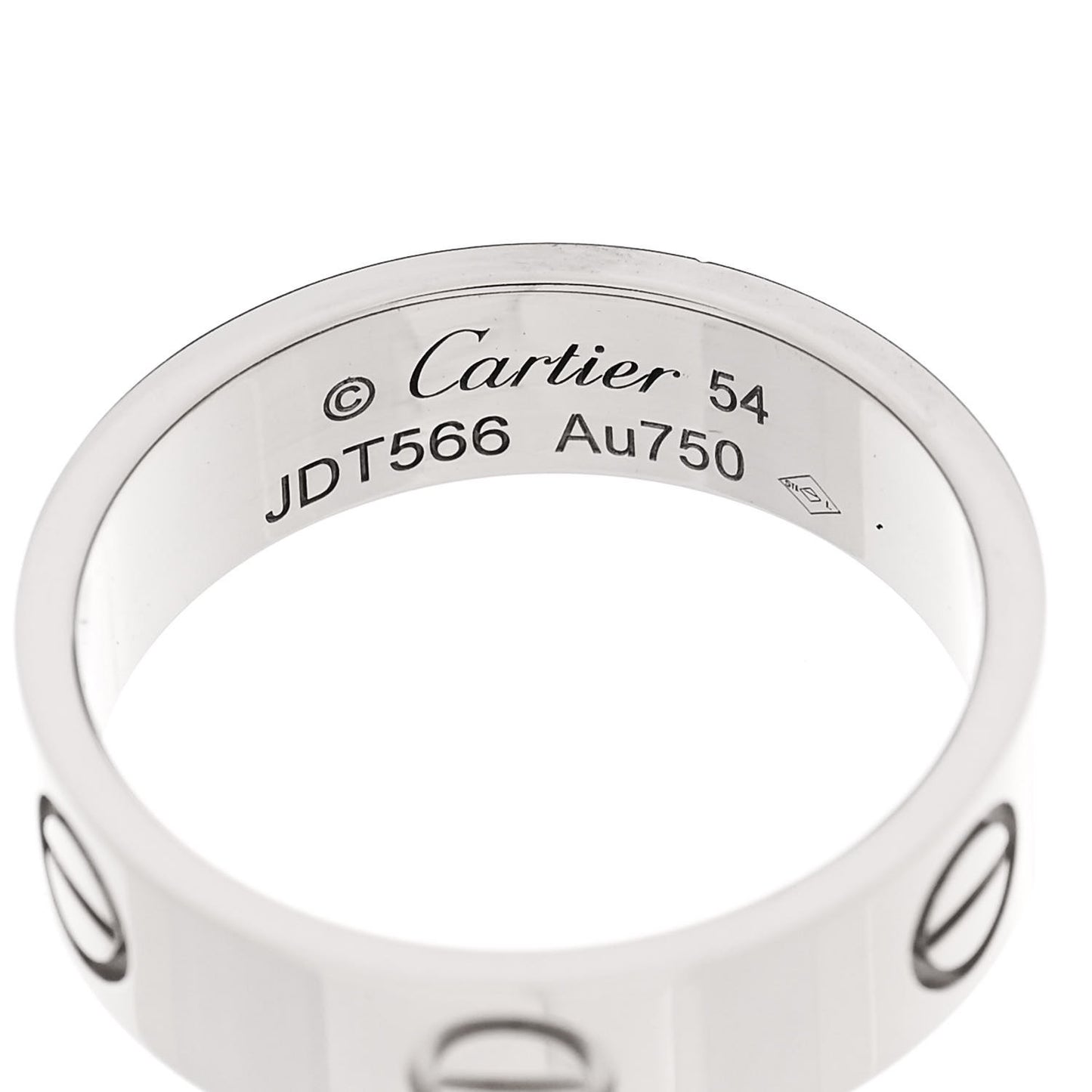 18K White Gold 5.5mm LOVE Ring 54 7