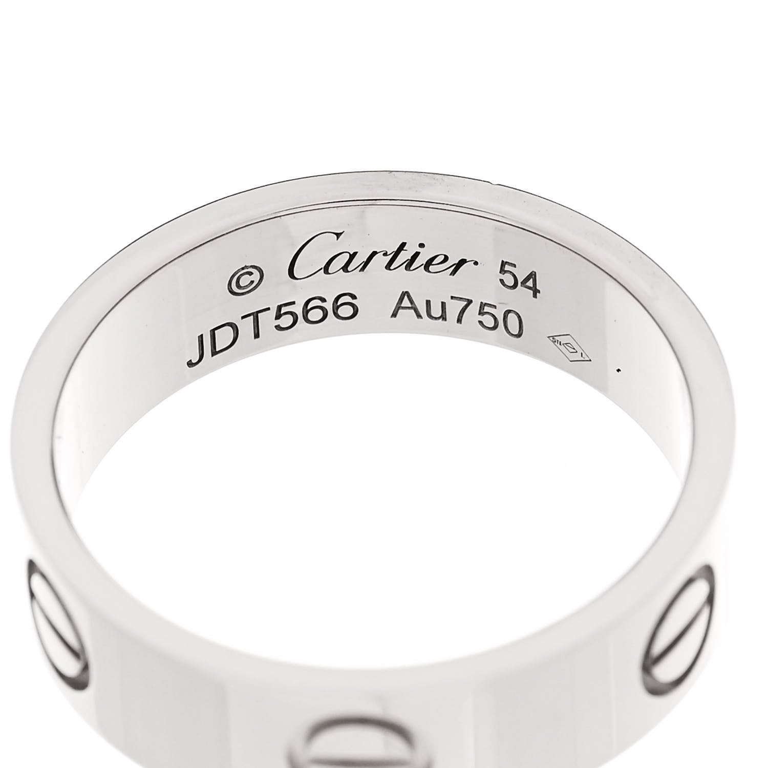 Cartier 18K White Gold 5.5mm LOVE Ring 54 7 4 of 5