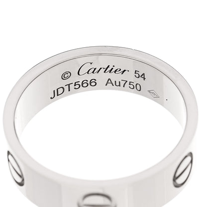 Cartier 18K White Gold 5.5mm LOVE Ring 54 7 4 of 5