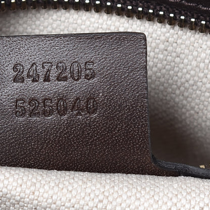 Gucci Monogram Vintage Web Medium Boston Dark Brown 7 of 15