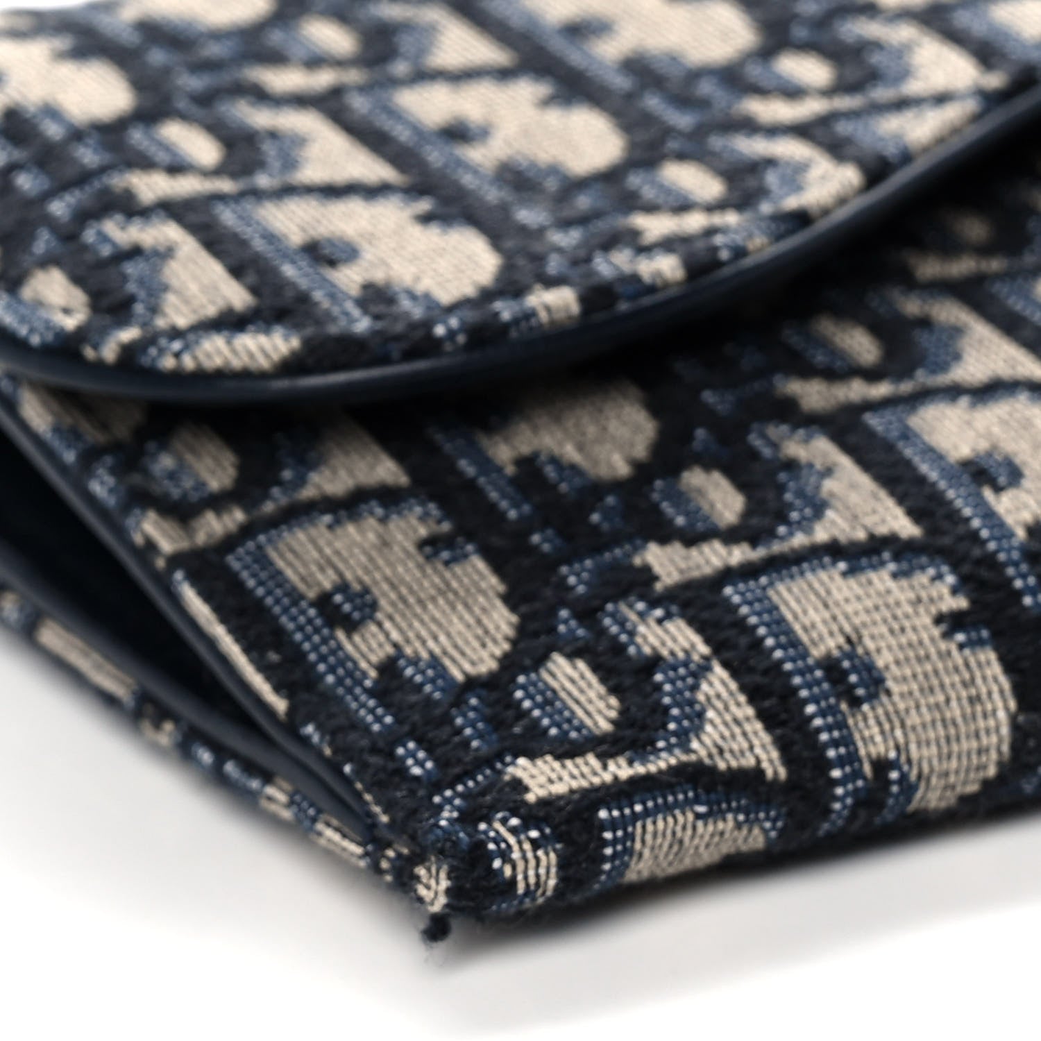 Christian Dior Oblique Saddle Chain Long Wallet Blue 11 of 13