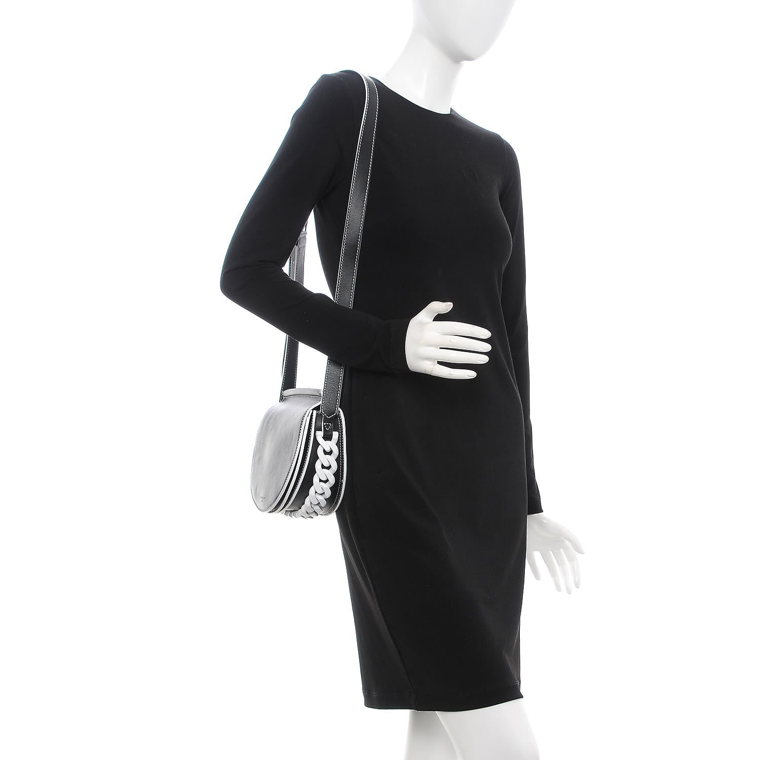 Givenchy Calfskin Mini Infinity Saddle Bag Black White 2 of 7