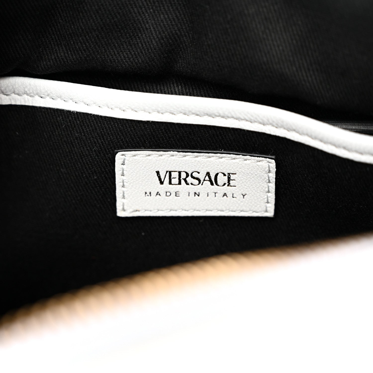Versace Nappa Quilted Virtus Shoulder Bag White 6 of 13