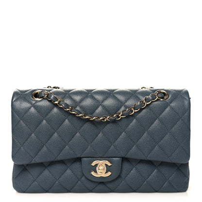 Chanel Caviar Quilted Medium Double Flap Dark Grey 1 of 10