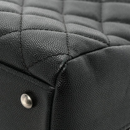Chanel Caviar Lizard Quilted Coco Handle Bowler Black 12 of 16