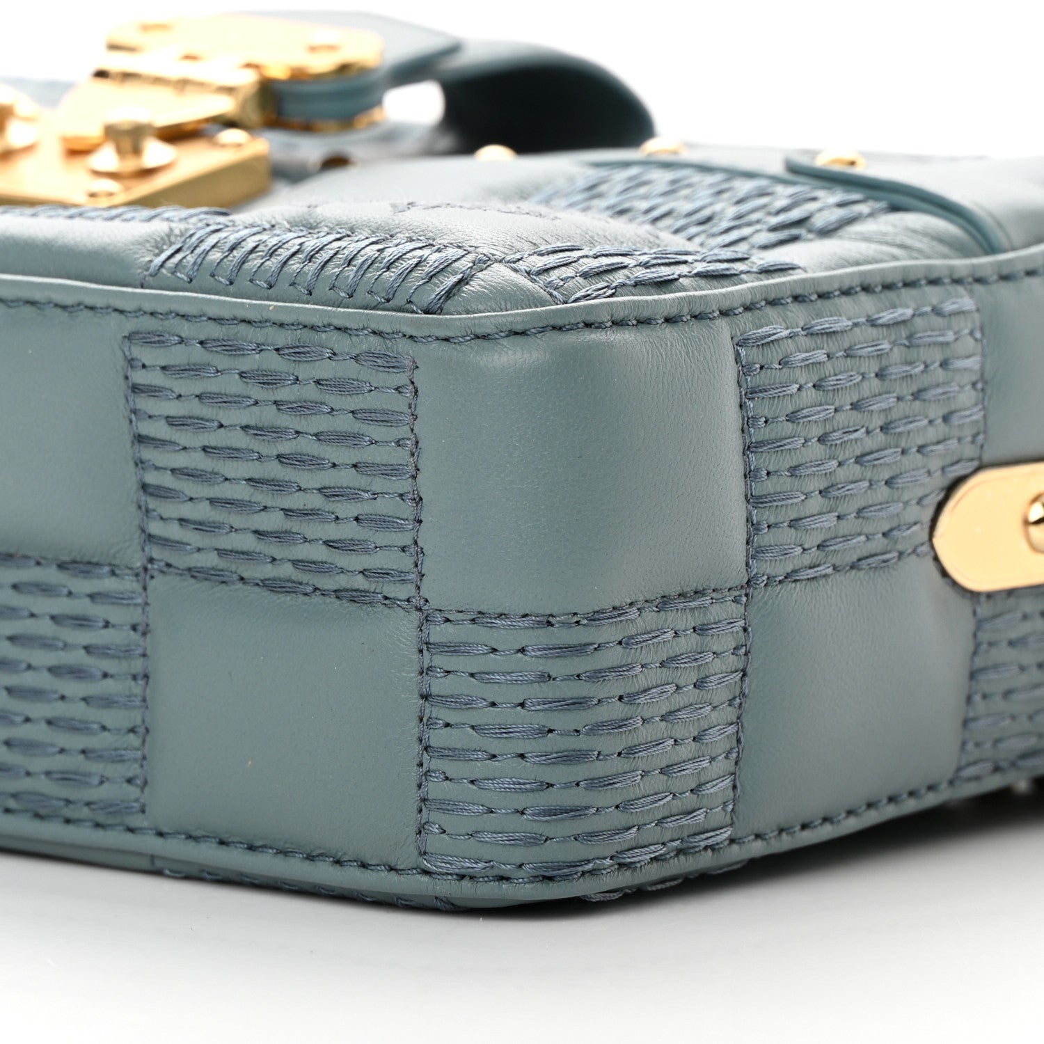 Louis Vuitton Lambskin Damier Quilt Troca PM Glacier 9 of 10