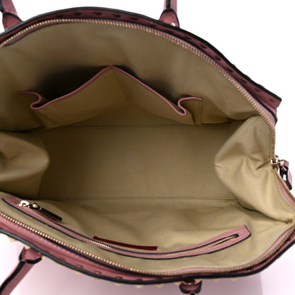 Valentino Garavani Vitello Rockstud Dome Shopper Pop Gardenia 5 of 9