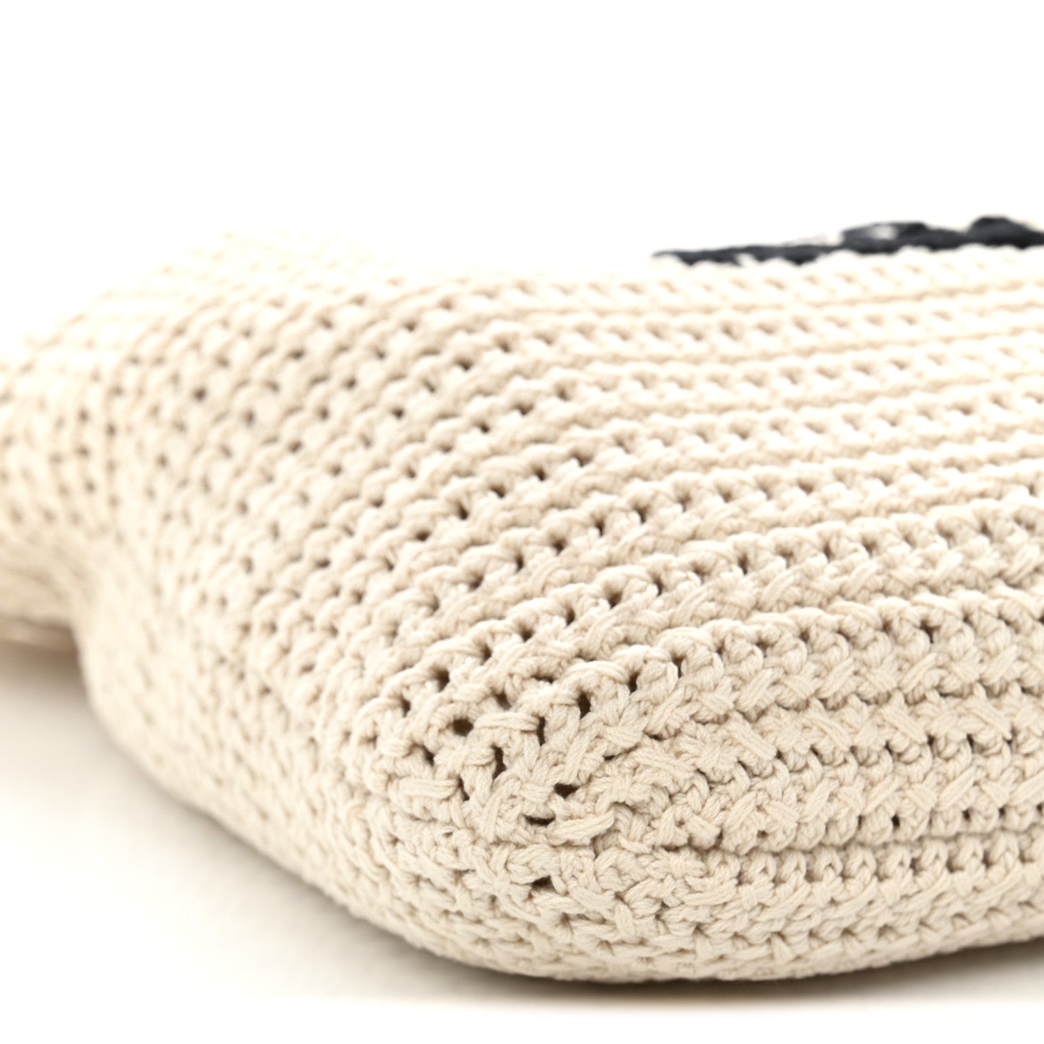 Miu Miu Cotton Crochet Ivy Bag Chalk White Black 10 of 11