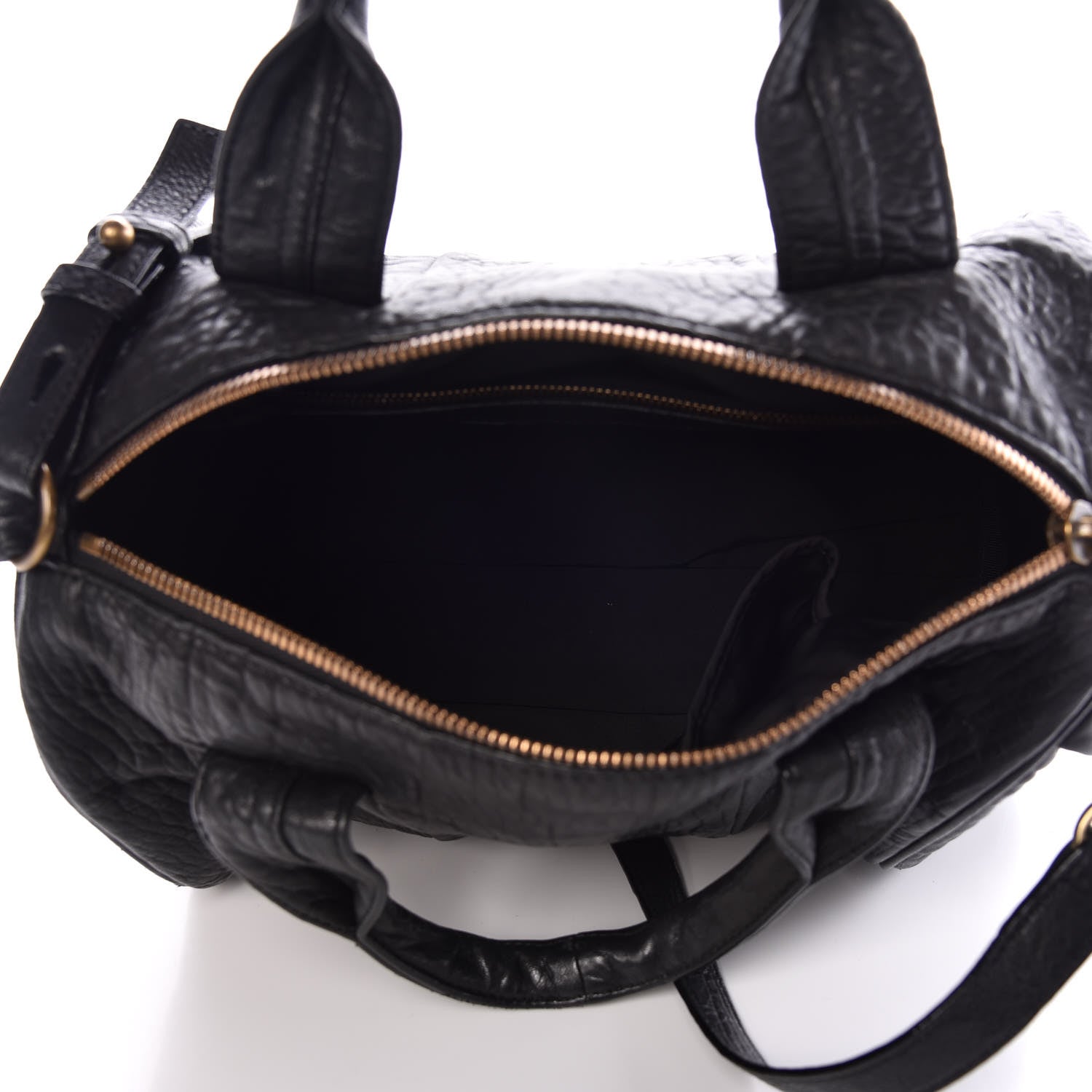 Alexander Wang Pebbled Lambskin Rocco Black Antique Brass Hardware 5 of 8