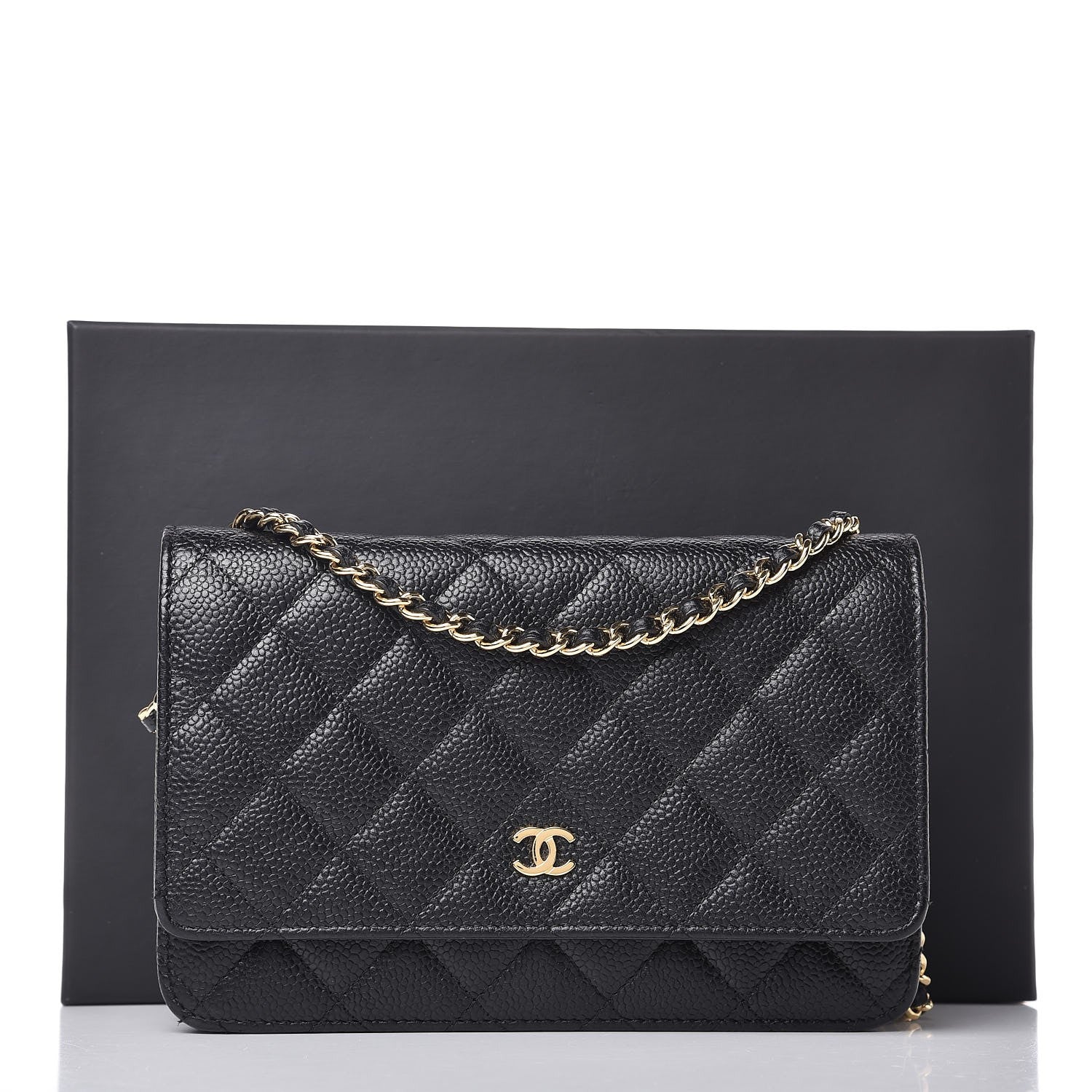 Chanel Caviar Quilted Wallet On Chain WOC Black 9 of 9