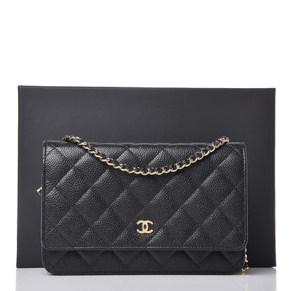 Chanel Caviar Quilted Wallet On Chain WOC Black 9 of 9