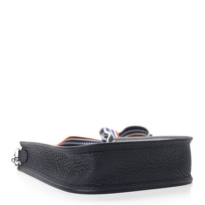 Hermes Taurillon Clemence Amazone Sangle Cavale Evelyne TPM Bleu Nuit Bleu Encre Cuivre 4 of 11