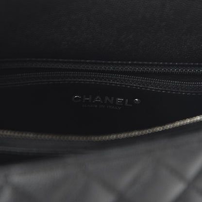 Chanel Caviar Lizard Embossed Quilted Small Coco Handle Flap Black 7 of 10