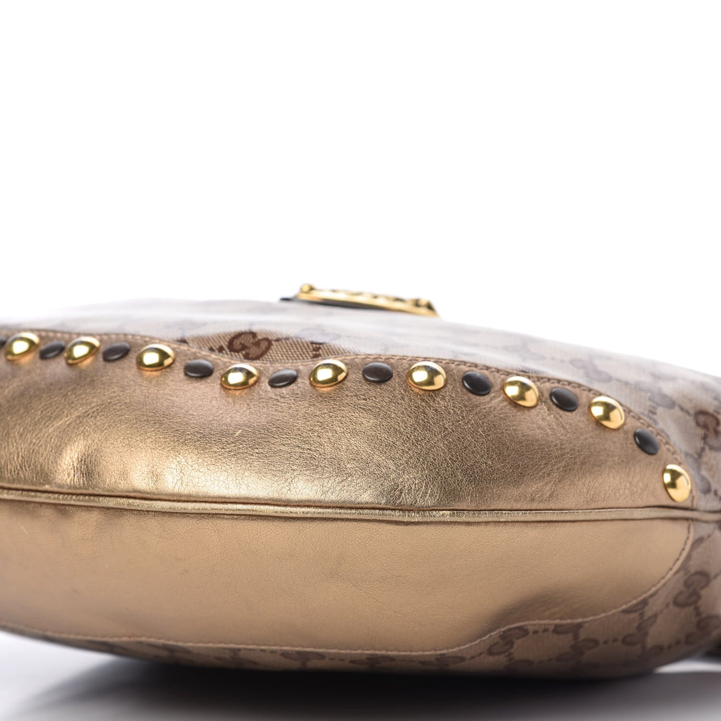 Crystal Monogram Babouska Hobo Gold