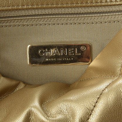 Chanel Metallic Goatskin Quilted Medium 19 Flap Gold 6 of 10