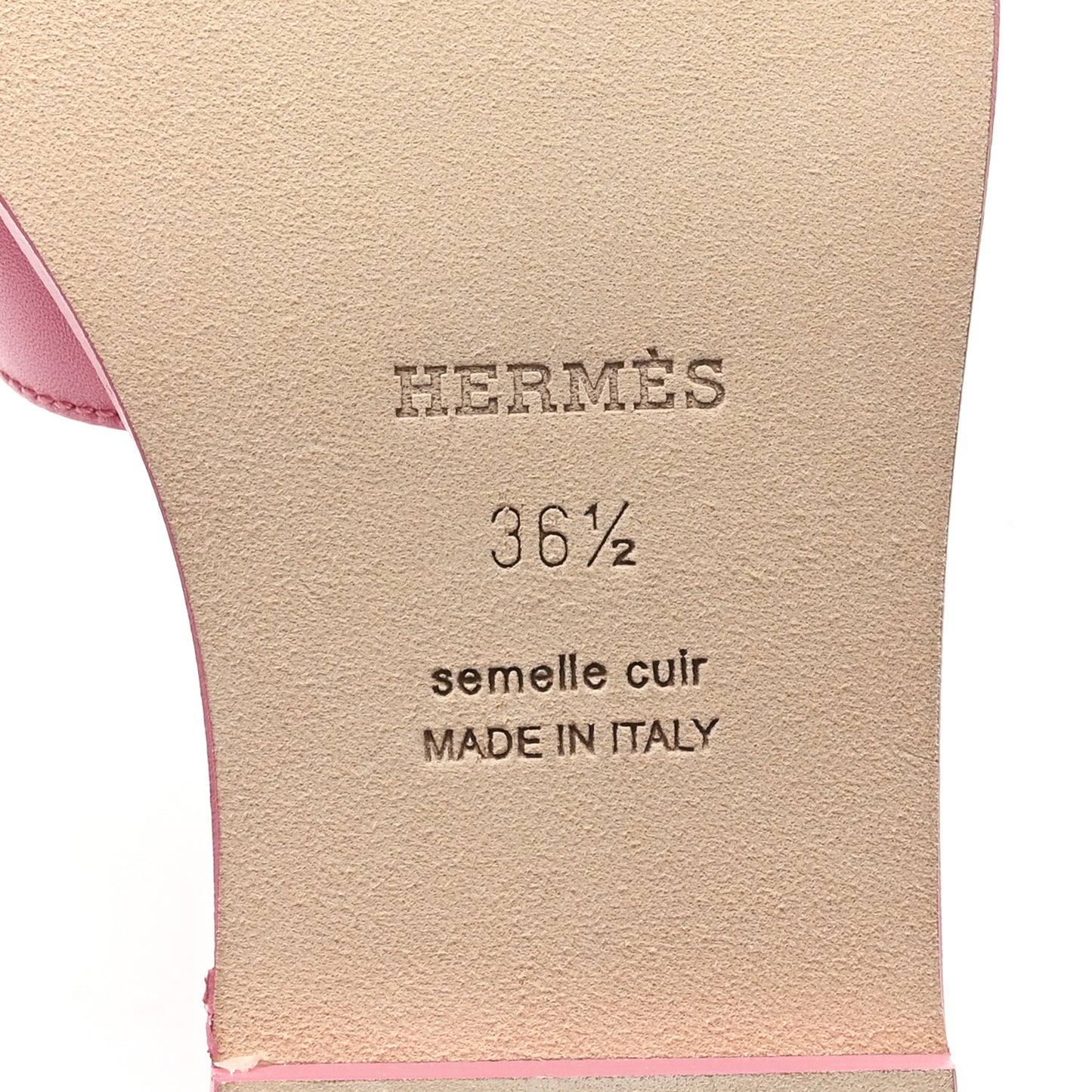 Box Calfskin Oran Sandals 36.5 Rose Pétale