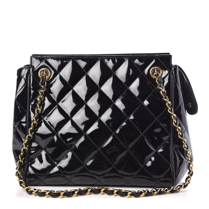 Chanel Patent Quilted Tote Black 1 of 14