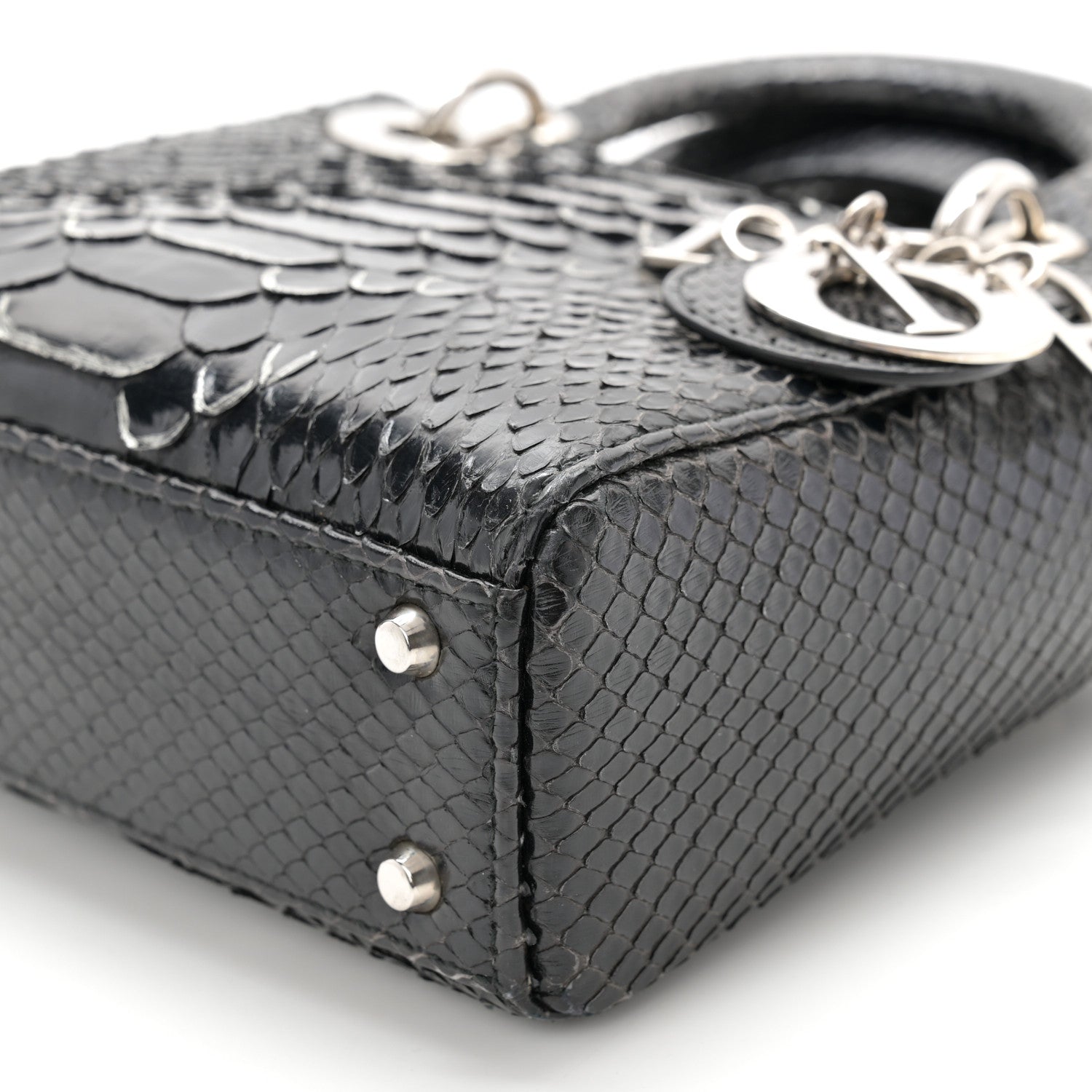 Christian Dior Snakeskin Mini Lady Dior Black 9 of 9