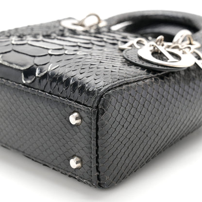 Christian Dior Snakeskin Mini Lady Dior Black 9 of 9
