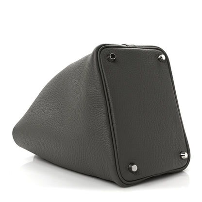 Hermes Taurillon Clemence Picotin Lock 18 PM Gris Meyer 5 of 9