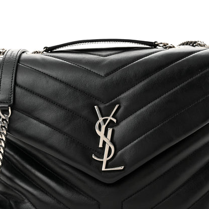 Saint Laurent Calfskin Y Quilted Monogram Medium Loulou Chain Satchel Black 8 of 10