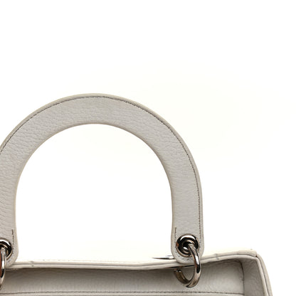Christian Dior Deerskin Floral Printed Medium Lady Dior White 11 of 14