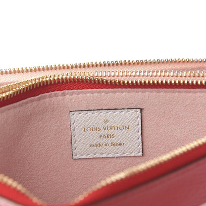 Louis Vuitton Monogram Giant Double Zip Pochette Rouge 7 of 11
