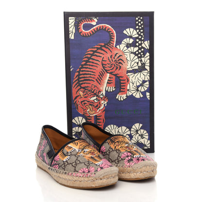 Gucci GG Supreme Monogram Bengal Espadrilles 36.5 Beige Crop Pink 11 of 11