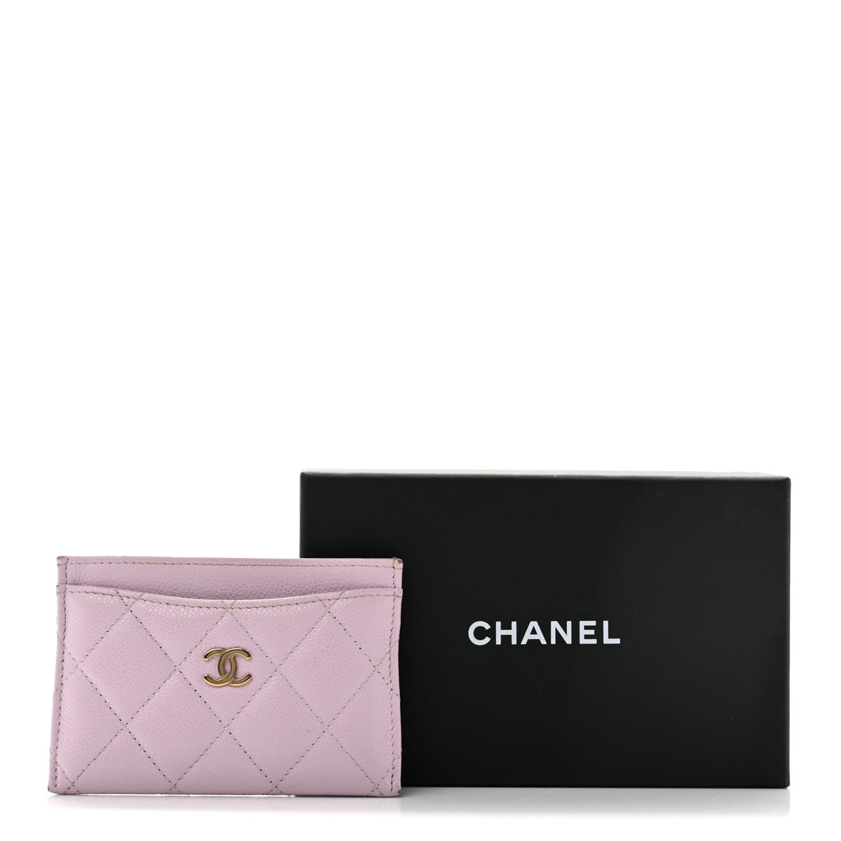 Chanel Caviar Quilted Card Holder Light Purple 11 of 11