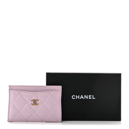 Chanel Caviar Quilted Card Holder Light Purple 11 of 11