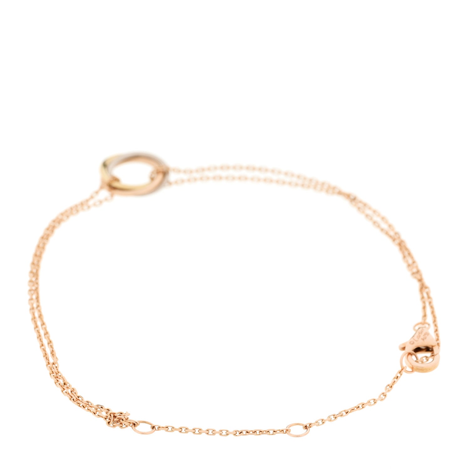 Cartier 18K Pink Yellow White Gold Trinity Bracelet 2 of 3