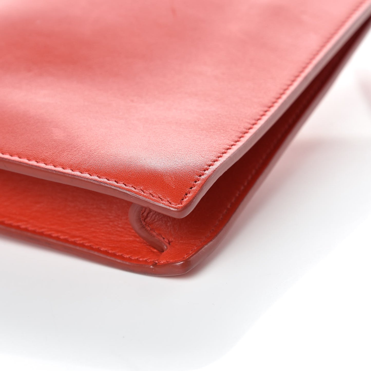 Smooth Calfskin Mini Clasp Bag Red