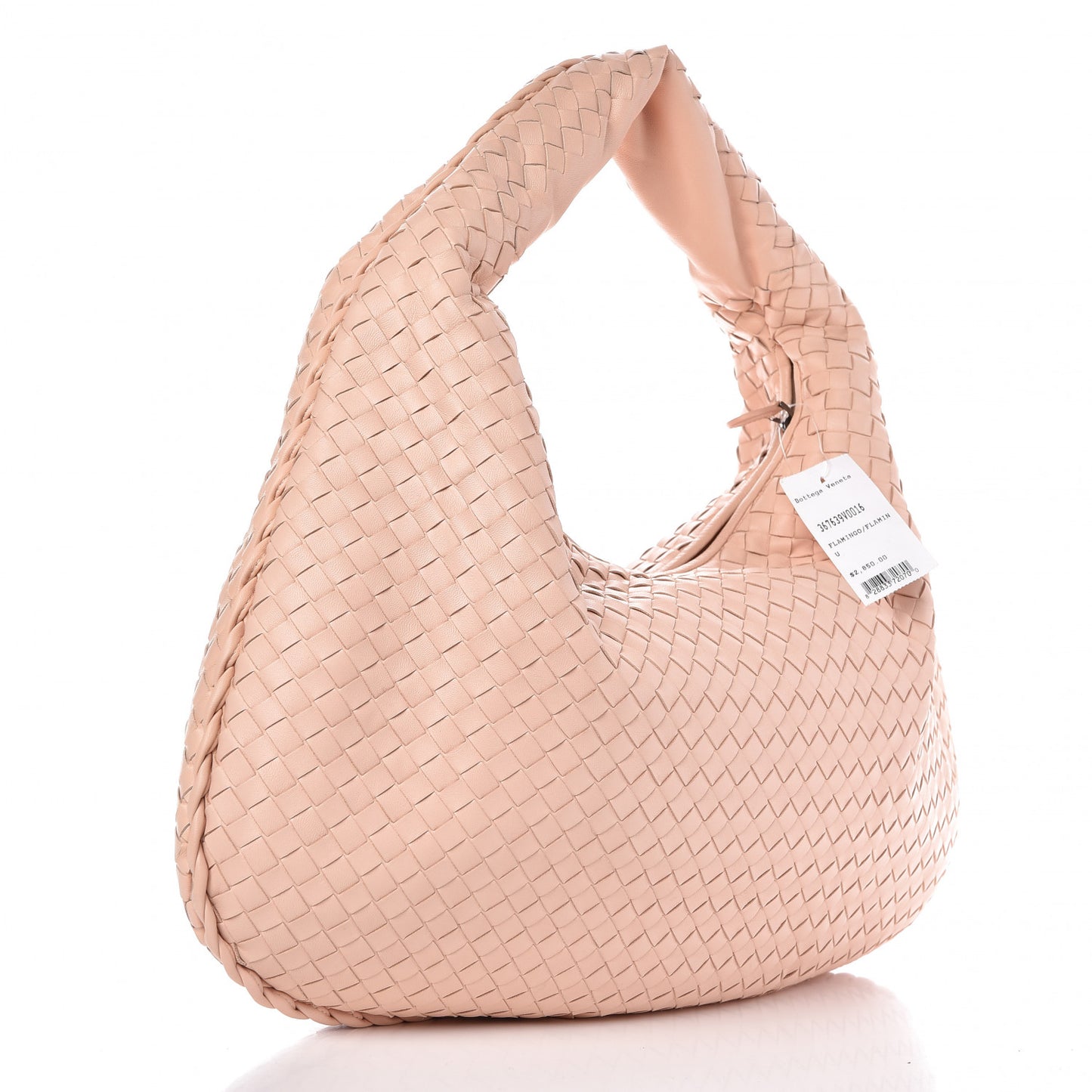 Nappa Intrecciato Large Veneta Hobo Flamingo