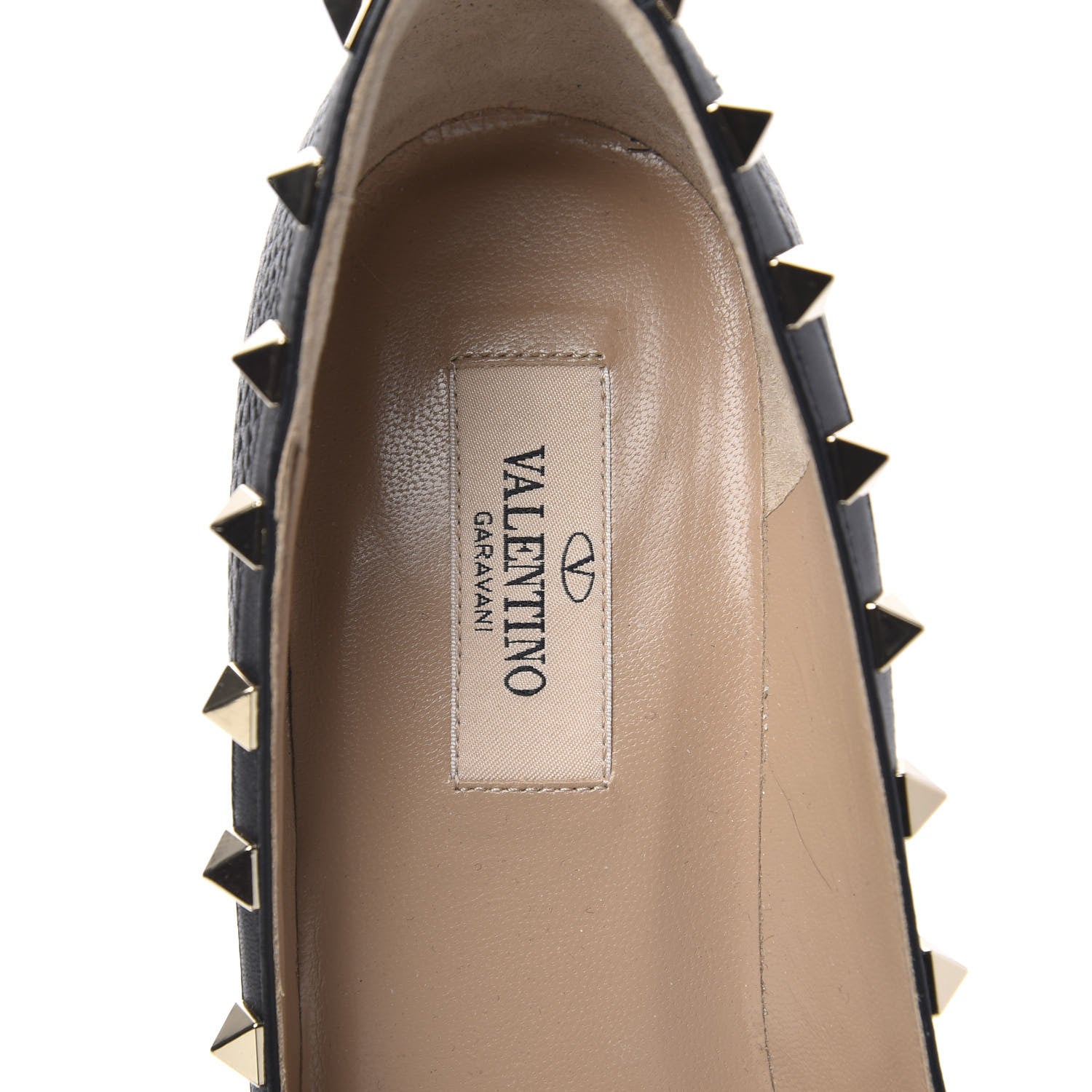 Valentino Garavani Pebbled Calfskin Rockstud 85mm Pumps 39 Black 7 of 8
