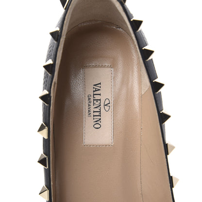 Valentino Garavani Pebbled Calfskin Rockstud 85mm Pumps 39 Black 7 of 8