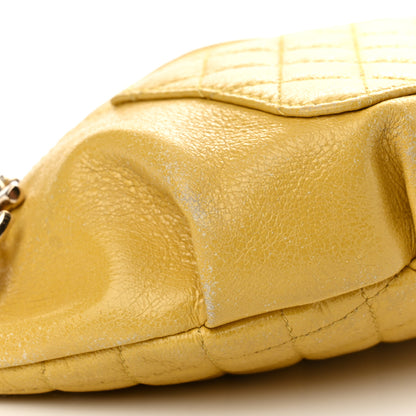 Chanel Crumpled Glazed Lambskin Quilted Waist Bag Fanny Pack Yellow 9 of 12