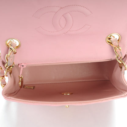 Chanel Lambskin Quilted Mini Square Flap Pink 5 of 8