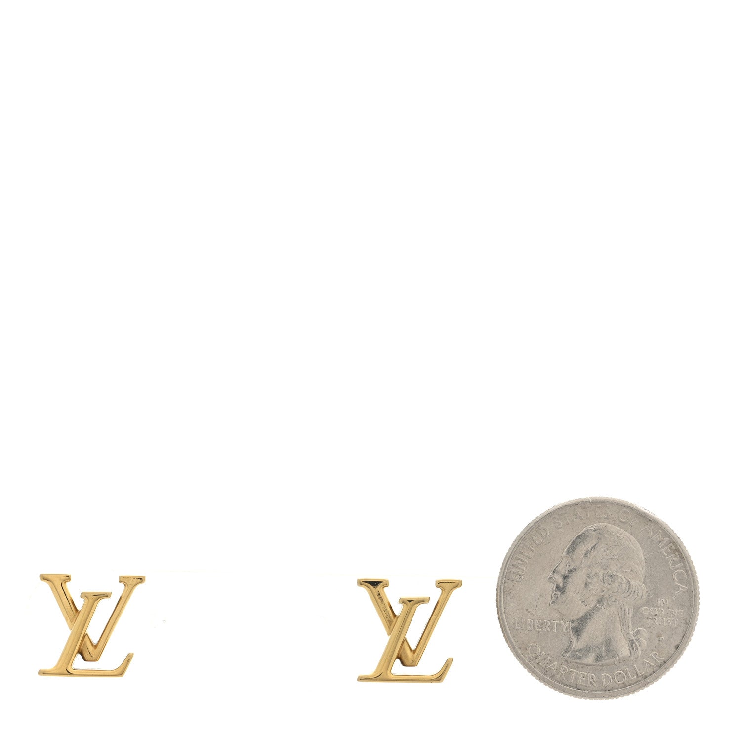Louis Vuitton Metal LV Iconic Earrings Gold 2 of 4