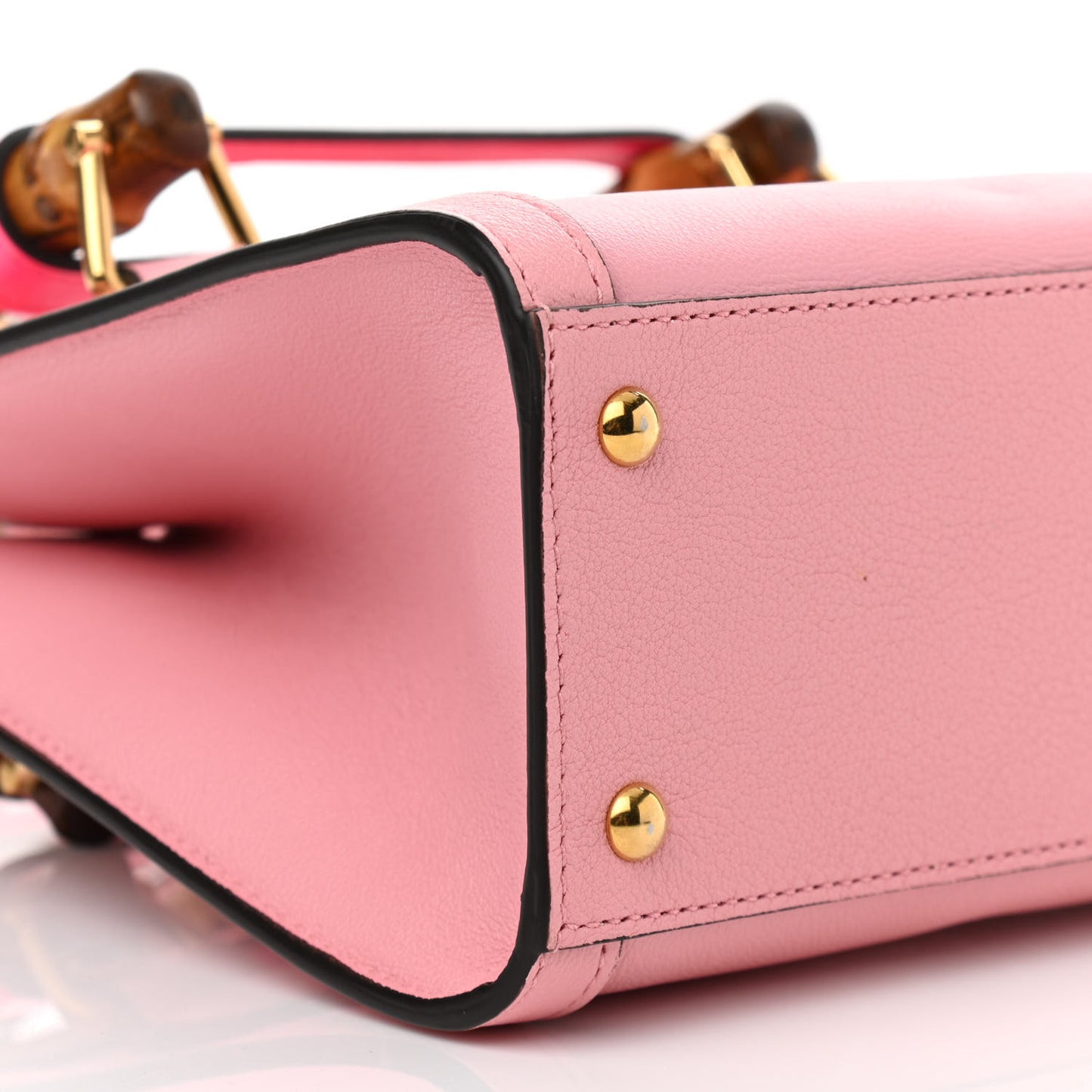 Wonka Grain Calfskin Mini Diana Tote Bag Wild Rose Fuxia Fluo